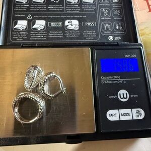 Vintage Tiffany & Co. 14k white gold ring and earring